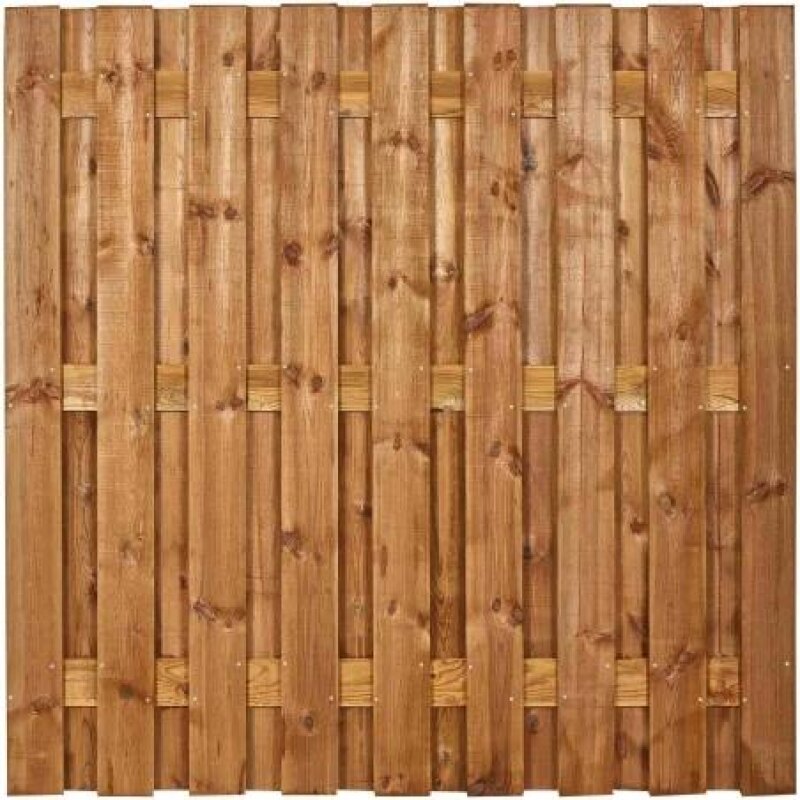 Panneau Bois Simoun Pin, Marron par imprégnation, L. 1,80 m x h. 1,80 m x ep. 57 mm
