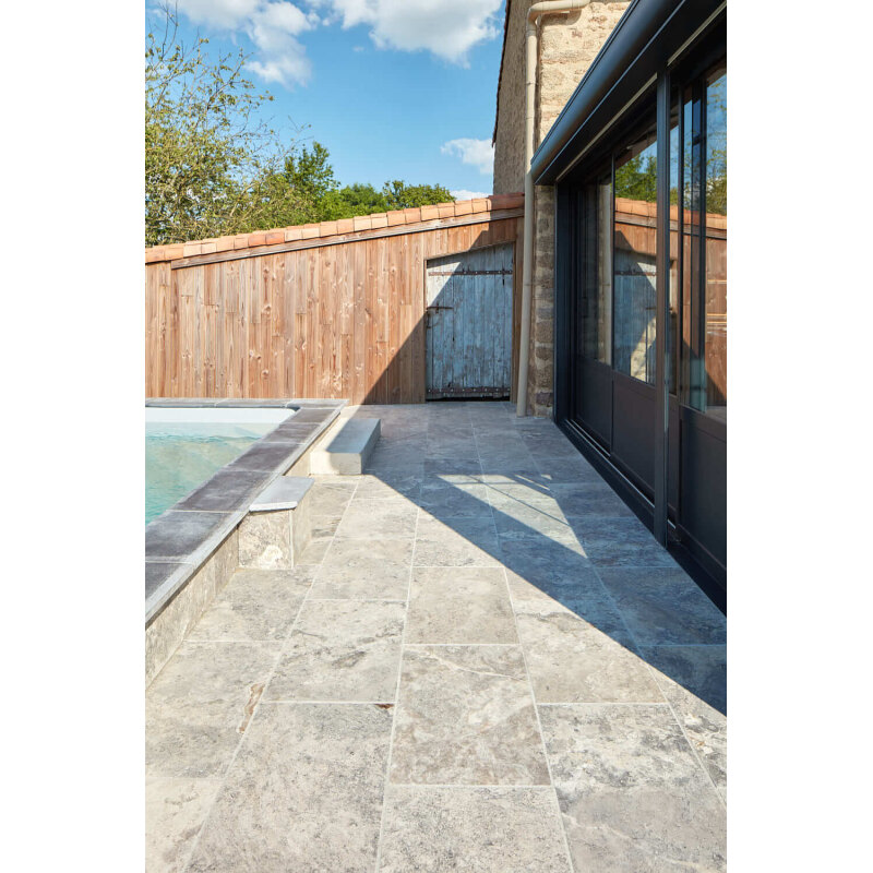 TRAVERTIN SILVER T/C 61x40,6x1,2cm