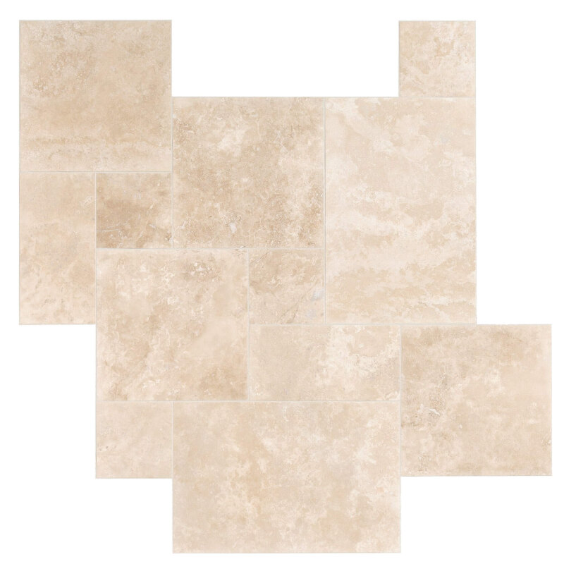TRAVERTIN LIGHT MIXTE PAVE T/C 15x15x3cm