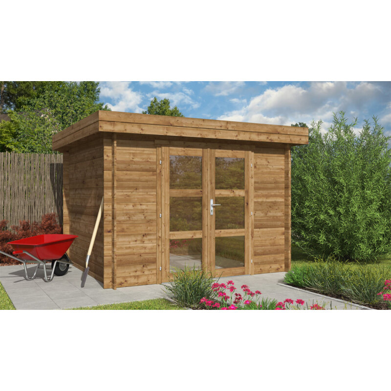 Abri de jardin 34mm autoclave - 6.37m² intérieur